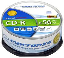 Įrašomas kompaktinis diskas Esperanza, 700 MB, 25vnt.