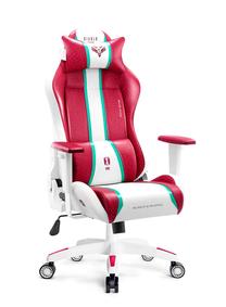 Игровой стул Diablo Chairs X-One 2.0, 51 x 55 x 124 - 134 см, белый цв./розовый цв.