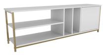 TV galds Kalune Design Oneida, zelta krās./balta krās., 140 cm x 35.3 cm x 50.8 cm