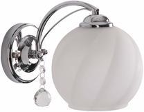 Lampa sienas Candellux Lighting Alyson 21-77004, E27, 1 x 40 W, balta krās. / sudraba krās.