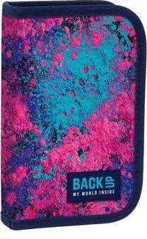 Penālis Derform BackUp 478879, 20 cm x 13 cm, zila krās./rozā krās.