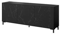Komoda Cama Meble Marmo 3D, juoda sp., 80.5 cm x 45 cm x 200 cm