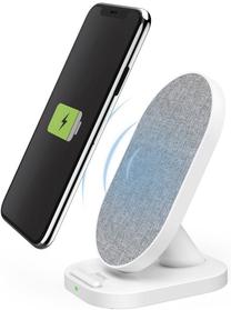 Telefono įkroviklis Hama QI-FC10S-Fabric, Qi Wireless, balta sp., 10 W