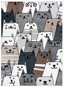 Ковер комнатные Hakano Beo Gatti, многоцветный, 150 см x 80 см