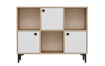 Spintelė Kalune Design Parion 475OLV1701, ruda sp./balta sp., 35 cm x 120 cm x 96 cm
