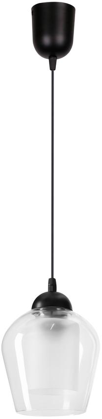 Lampa griesti Candellux Lighting Krista 31-58287, E27, 1 x 40 W, caurspīdīga krās. / melna krās.
