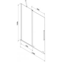 Vannas siena Mexen Velar, 130 cm x 150 cm, brushed gun gray krās./matēta faktūra
