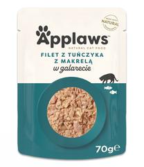 Mitrā kaķu barība Applaws Tuna Fillet with Mackerel in Jelly, tunzivis, 0.07 kg