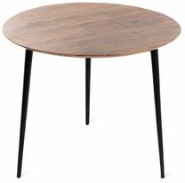 Kavos staliukas Homla Ren, ruda sp./juoda sp., 60 cm x 60 cm x 40 cm