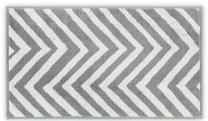Vonios rankšluostis Foutastic Chevron Yarn Dyed, balta sp./pilka sp., 142 cm x 76 cm