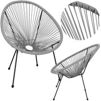 Lauko krėslas Springos GF0086, pilka sp., 88 cm x 70 cm x 87 cm