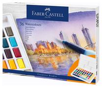 Värv akvarell Faber Castell Water Colours, 36 värv., 36 tk
