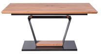 Stalas išskleidžiamas Urbano, ąžuolo sp./juoda sp., 160 - 220 cm x 90 cm x 77 cm