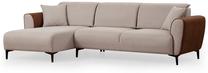 Kampinė sofa - lova Atelier Del Sofa Aren, smėlio sp., kairinė, 260 x 150 cm x 85 cm