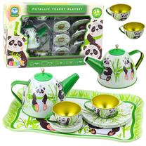 Игрушечный чайный сервиз, - Lean Toys Panda, зеленый цв.
