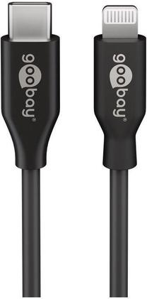 Laidas Goobay, USB Type C/Apple Lightning, juoda sp.