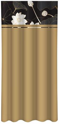 Nakts aizkari Mariall ZMK-120, balts krās./melns krās./brūna krās., 160 cm x 270 cm