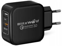 Telefono įkroviklis BlitzWolf, USB/AC/DC