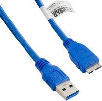 Laidas 4World USB 3.0 A male, USB-micro-B 3.0 male, 0.5 m, mėlyna sp.