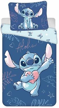 Vaikiškas patalynės užvalkalų komplektas Jerry Fabrics Lilo & Stitch Aloha, mėlyna, 140 x 200 cm
