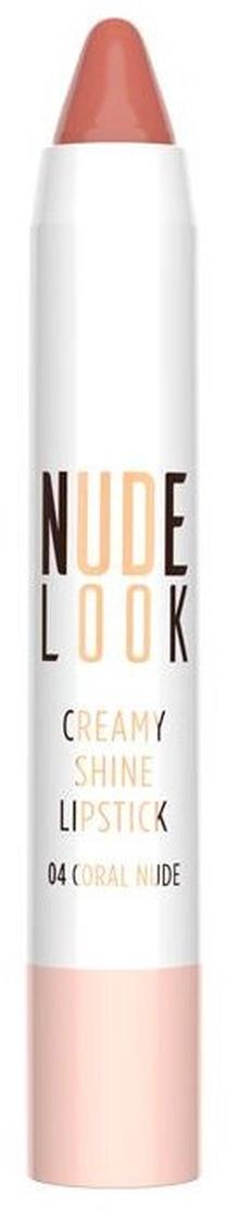 Lūpų dažai Golden Rose Nude Look Creamy Shine, tamsiai rožinė sp., 04 coral nude