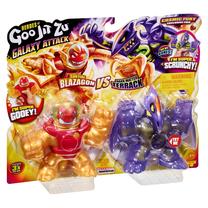 Фигурка-игрушка Character Toys Heroes Of Goo Jit Zu Galaxy Attack, 25 см, 2 шт., красный цв./желтый цв./зеленый цв.