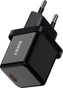 Telefono įkroviklis Aukey PA-F5, USB-C, juoda sp., 20 W