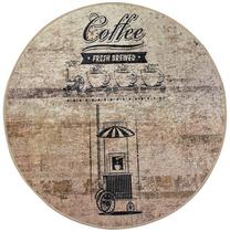 Paklājs iekštelpu Conceptum Hypnose Coffee Store, melna krās./brūngans krās., 100 cm x 100 cm