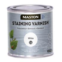 Бейц лак, полуглянцевая Maston 6021016, 0.250 л, Белый цв.