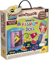 Магнитная игра Lisciani Montessori Fashion Doll, многоцветный, 50 шт.