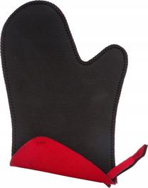 Virtuves cimds 5five Oven Glove, 25 cm x 18 cm, melna krās./sarkana krās.