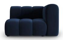 Modulinė sofa Micadoni Home Lupine Velvet, mėlyna sp., dešininė, 114 x 87 cm x 70 cm