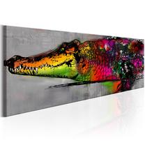 Reprodukcija Artgeist Colourful Alligator KR33, 150 cm x 50 cm
