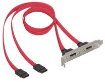 Vads Delock Bracket eSATA x2 to SATA x2 SATA 7-pin x 2, E-SATA x 2, 0.45 m