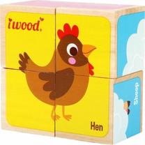 Деревянные блоки Iwood Countryside Animals, 4 шт.