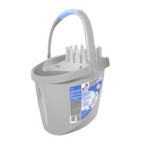 Grīdas mazgāšanas spainis Bacteria Stop, 12 l, zila krās./pelēka krās.