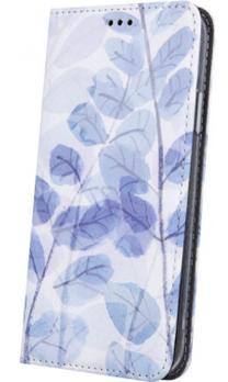 Telefona vāciņš Mocco Smart Trendy case Frozen Leaves 3 For Samsung Galaxy A51 5G, balta krās./gaiši zila krās., Samsung