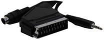 Vads Gembird SCART, S-Video + Audio, 15 m, melna krās.