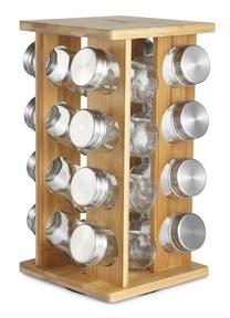 Garšvielu statīvs Kamille Spice Rack 7042, caurspīdīga krās./brūna krās., 15 cmx15 cm
