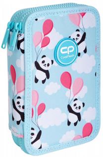 Penālis CoolPack Panda Balloons, 20 cm x 12.5 cm, balta krās./rozā krās./gaiši zila krās.