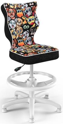 Vaikiška darbo kėdė Petit HC+F Size 4 ST28, 37 x 35 x 95 cm, balta/raudona/įvairių spalvų