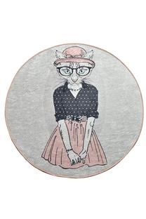 Kilimas vidaus Conceptum Hypnose Cat Women, įvairių spalvų, 100 cm x 100 cm