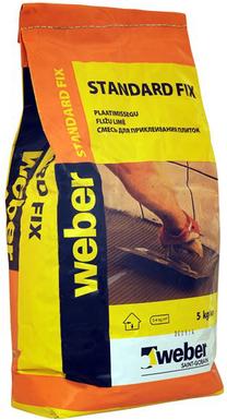 Клей для плитки Saint-Gobain Weber Standart Fix Normal, 5 кг, белый цв.