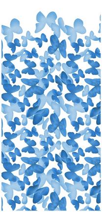 Dušo užuolaida Domoletti GS-016, mėlyna sp./balta sp., 180 cm x 180 cm