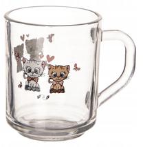 Puodelis Orion Cats, skaidri sp./ruda sp./pilka sp., 0.230 l