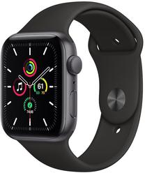 Viedais pulkstenis Apple Watch SE GPS 44mm Aluminum Black Sport Band LT, melns krās.