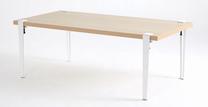 Kavos staliukas Kalune Design Fonissa, ruda sp./balta sp., 60 cm x 120 cm x 45 cm