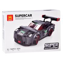 Konstruktorius, automobilis Wange Super Car Super Champions ZA5743, 166 vnt., pilka sp.