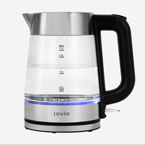 Elektrinis virdulys Lovio LVGEK001, 1.7 l, skaidri sp./sidabro sp.