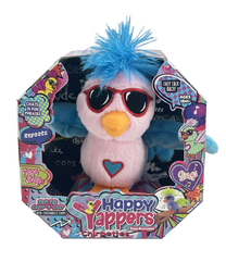 Rotaļu dzīvnieks putns HAPPY YAPPERS Pippa Peep 9394, zila krās./rozā krās.